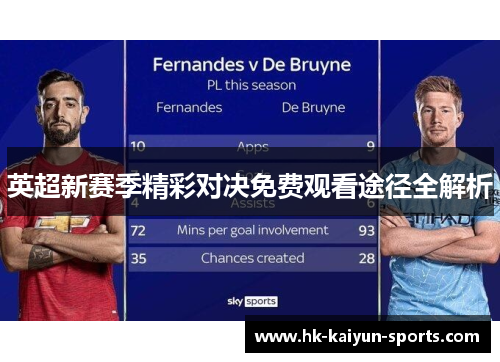 英超新赛季精彩对决免费观看途径全解析